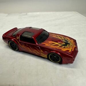 Hot Wheels 77 Pontiac Firebird T A Red Flames Diecast Toy Car 2015